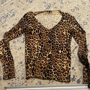 Express Leopard print sweater